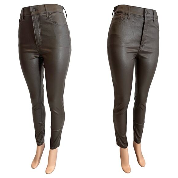 #39 EXPRESS SKINNY COATED SUPER HIGH RISE SZ 6 - Picture 6 of 15